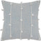 SARO LIFESTYLE Rhiannon Collection Knotted Line Design Pillow Cover, 22", Light Blue