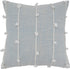 SARO LIFESTYLE Rhiannon Collection Knotted Line Design Pillow Cover, 22", Light Blue