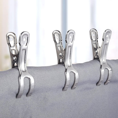 WEBI Pool Cover Clips,6 Packs 3.3 Inch Beach Towel Clips,Beach Chair Clips,Above Ground Pool Cover Clips for Chairs,Cruise,Boat,Blanket,Quilt by WEBI