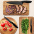 NutriChef 7 Piece Kitchen Knife Set, Stainless Steel Precision Knives with 5 Knives & Bonus Sharpener, Acrylic Block