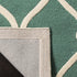 SAFAVIEH Cambridge Collection Accent Rug, 2' x 3', Teal & Ivory, Handmade Moroccan Wool