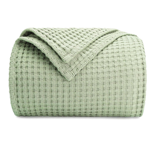 Comfy Cubs Waffle Blanket Twin, 90" x 66" - 100% Cotton Lightweight