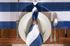 DII Cabana Stripe Outdoor Tabletop Collection, Water Resistant Napkin (Set of 6), Nautical Blue