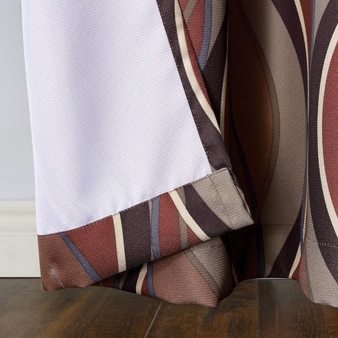 No. 918 Intersect Ogee Print Semi-Sheer Grommet Curtain Panel