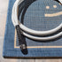 SAFAVIEH Courtyard Collection Accent Rug - 2' x 3'7", Blue & Natural, Washable, Indoor/Outdoor, Ideal for High Traffic