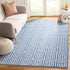 SAFAVIEH Montauk Collection Accent Rug - 2'6" x 4', Handmade Blue & Ivory Greek Key Cotton for High Traffic Areas