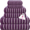 CASA COPENHAGEN Ecstatic 6 Pieces Towel Set- Dark Purple, 600 GSM 2