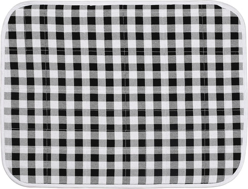 Buffalo Classic Check Plaid 2-Piece Dish Drying Mat Set - Extra Large 18"x24"