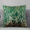 TAOSON Pack of 2 Irregular Abstract Lines Geometric Throw Pillow Cases - 18 x 18 Inches, Green and Gold