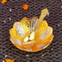 SATVIK 1 Pc 4 Inch Designer Gold Silver Plated Lotus Flower Dessert Dry Fruits Embossed Serving Bowl With Spoon Set Diwali Pujan Decortive Bhog Bowl Christmas Housewarming Wedding Return Gift Items by SATVIK STORE