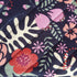 CUSHYSTORE Canvas Pot Holder Oven Pads, Navy Blue Potholders for Cooking Kitchen, 7.75", 2 Pack (Exotic Flower)