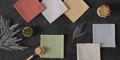 DII Everyday Kitchen Collection Assorted Dishcloth Set, 12x12, Antique Green, 5 Count