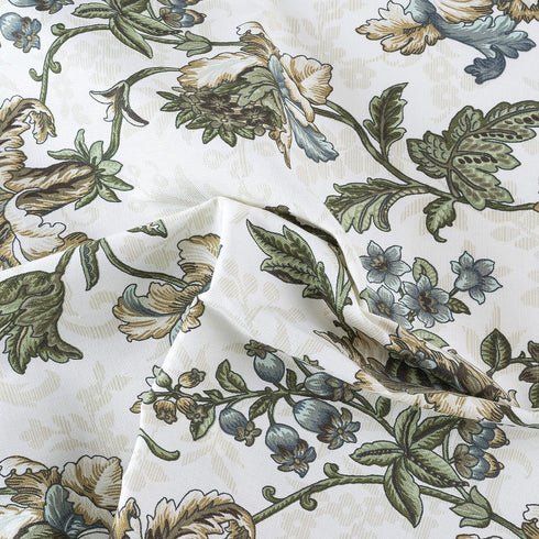 Ellis Curtain Madison Floral Lined Scallop Valance, 58" x 15", Blue