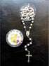 YRP Teens 12 pcs White Scented Wooden Rosaries for First Communion Party Favors Recuerdos Rosario