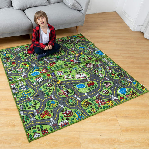 Durable City Life Playmat for Kids - Engaging Toddler Rug