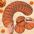 Glitter Basketball Cutouts - 100 Pcs DIY Paper Shapes for Sports Theme Party Decorations, Baby Shower, and Classroom
