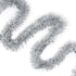 Allgala Silver Tinsel Garland, 50 Feet Christmas Metallic Foil Decoration for Holiday Tree, Wall, Home Office Event