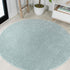 JONATHAN Y Haze Solid Low-Pile Aqua Blue 4' Round Indoor Area Rug,