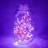 6 20 Hometown Evolution, Inc. Purple Fairy Lights - Battery Operated - Foot Purple LED Micro Lights on Copper Wire