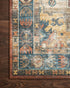 Loloi Skye Collection Accent Rug, SKY-11 Rust/Blue, 2'-0" x 5'-0"