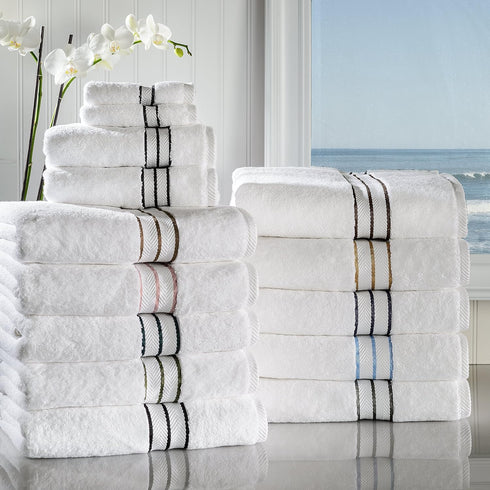 6 Set, 2 2 2 Superior Hotel Turkish Cotton Piece Towel Ultra Plush Spa Quality Heavyweight Essentials for Bathroom