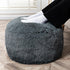 Fur Ottoman Stool Unstuffed Footstool Cover Floor Pouf NO Filler Foot Rest