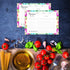 Recipe Box with Cards: 50 Count Floral Recipe Cards, Metal Recipe Box, 4x6 Recipe Cards
