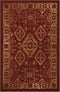 Maples Rugs Georgina Traditional Kitchen Rugs - Non Skid Accent Area Carpet - 2'6 x 3'10 - Red/Gold