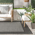 nuLOOM Gris Bordered 2x3 Indoor/Outdoor Accent Rug, Grey/Black for Living Room, Patio, Kitchen