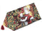 Tache Home Fashion Down The Chimney Santa Claus Christmas Tapestry Table Runner, 13x54, Red, Green, White, Gold