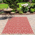Momeni Rugs Baja Collection Contemporary Indoor & Outdoor Area Rug - 1'8" x 3'7", Easy to Clean, Red