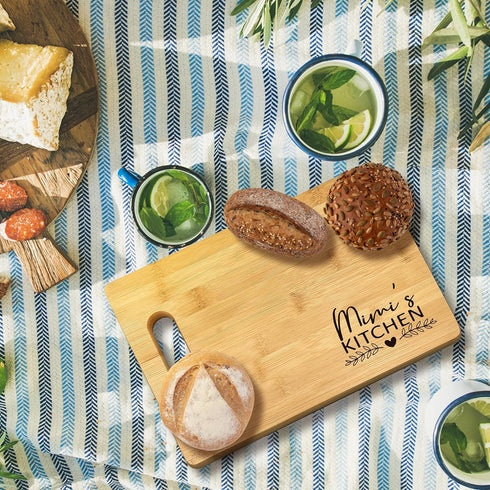 Mimi Gifts, Mimi Gifts For Birthday Day Christmas, Mimi Gifts For Grandma, Mimi's Kitchen Bamboo Cutting Board Decor, Gifts For Mimi Birthday Christmas Birthday Mother Day Kitchen