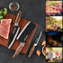 3PCS Chef Knife Set, Includes 7 inch Chef Knife, 7 inch Cleaver Knife, 4.5 inch Boning Knife (Blackening)