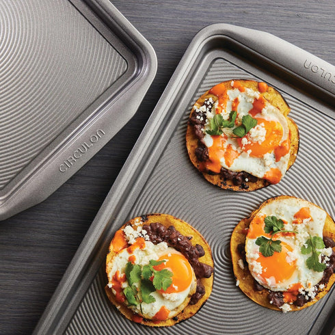 Circulon Nonstick Bakeware Set, Nonstick Cookie Sheet / Baking Sheet - 2 Piece, Gray by Circulon