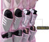 MISSLO Kids Shoe Organizer, Pink Room Decor, 24 Large Mesh Pockets, Over the Door Hanging Storage for Toddler Girl