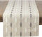 Saro Lifestyle Modern Embroidered Design Table Runner, Natural, 16" x 70"