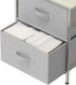 2 Simple Houseware Tier Night Stands Dresser for Bedroom Organizer Drawer Storage Tower, Grey