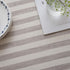 Aquazolax 54 by 54 inch Linen Halloween Table Cloth, Square Striped Taupe Lines Design for Small Parties