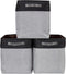 DECOMOMO Large Storage Baskets, 54.5L Fabric Bins for Organizing Laundry, Nursery, Toys (Grey and Black, XXXL)