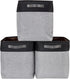 DECOMOMO Large Storage Baskets, 54.5L Fabric Bins for Organizing Laundry, Nursery, Toys (Grey and Black, XXXL)