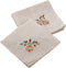 Saro Lifestyle Linen Blend Napkin Set of 4, Embroidered Ornament Design, Natural, 20"