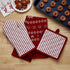 SKL Home Snowflake Winter Oven Mitt and Pot Holder Set, 8x8