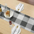 13 108 Inch LANE LINEN Buffalo Check Table Runner - Grey and White Plaid Table Runner x Ideal for Dresser and Coffee