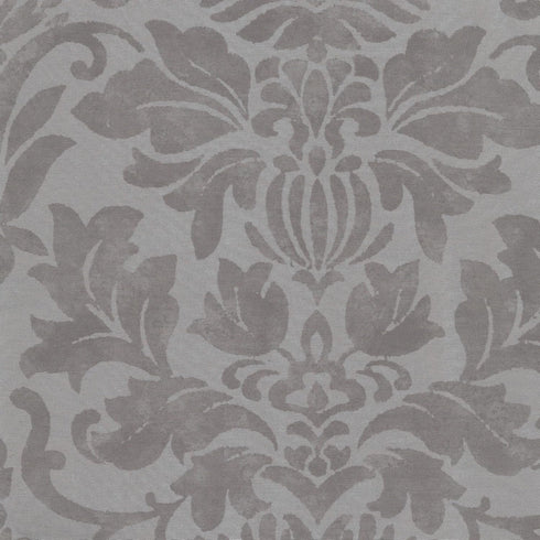Elrene Home Fashions Antonia Floral Damask Waterfall Window Valance with Tassels, 52"x36", Silver