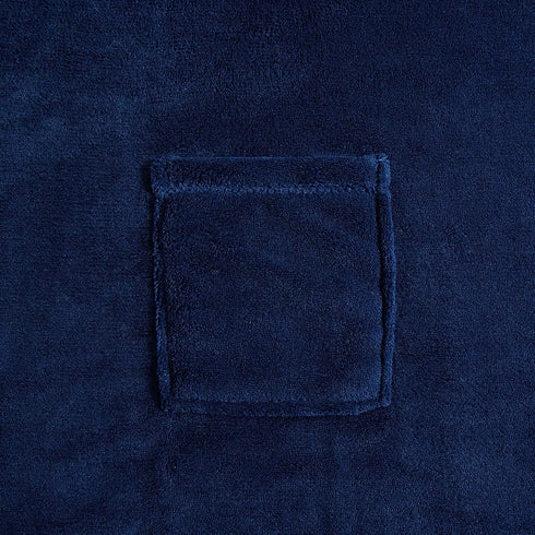 50"x60" Pop Shop Plush Hooded Throw Blanket with Pocket, + Hood, Blue