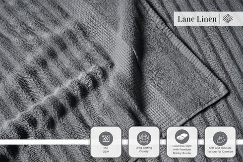 Set 6 2 2 2 LANE LINEN Towels - Piece Cotton Towels for Bathroom - Super Soft, Durable & Highly Absorbent - Bath