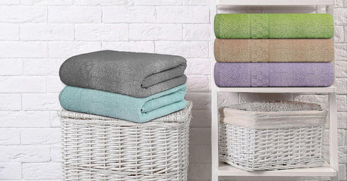 7-Pack 30" 54" 100% ZUPERIA Bath Towels - x - Ultra Soft Cotton Large Bath Towels- Highly Absorbent for Bathroom, Pool