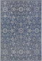 Couristan Monte Carlo Summer Vines Area Rug 2' x 3'7", Navy-Ivory