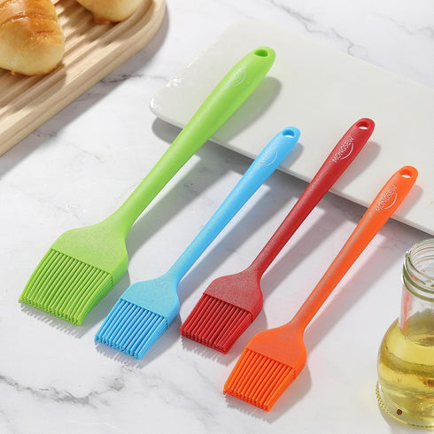 4PCS Silicone Basting Pastry Brush, MONGSEW Heat Resistant Food Brush for BBQ, Baking, Kitchen Cooking