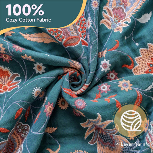 Boho Large Cotton Throw Blanket 80''x90'', Ultra Soft Rustic Quilt with Tassels, Lightweight Knitted Sofa Cover for